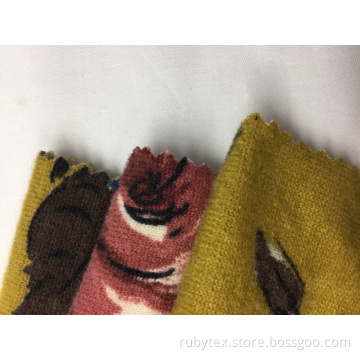 Polyester Hacci Brushed Print Fabric